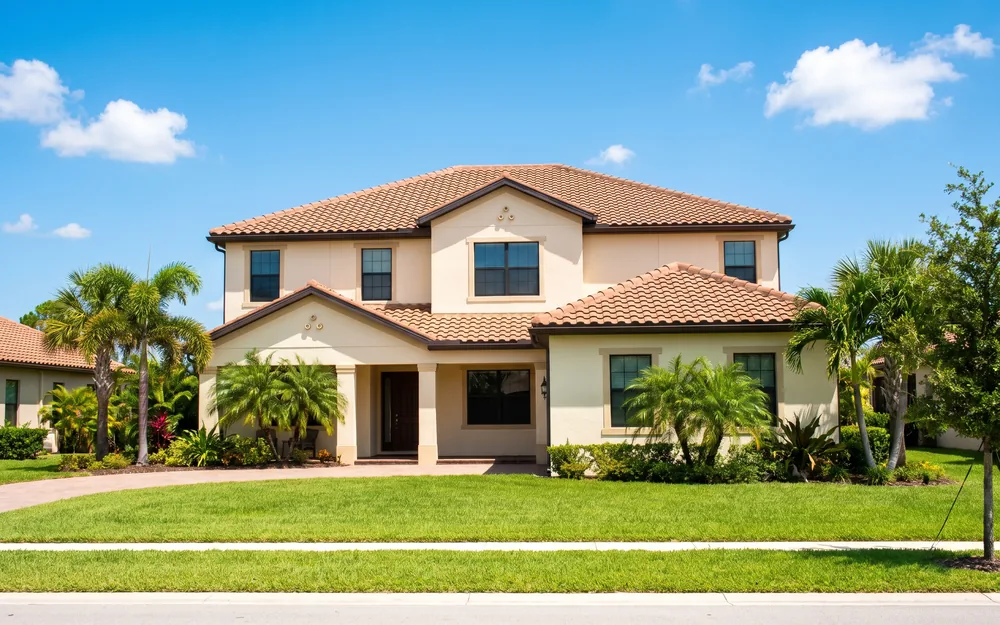 A two-storey Florida home on a sunny day